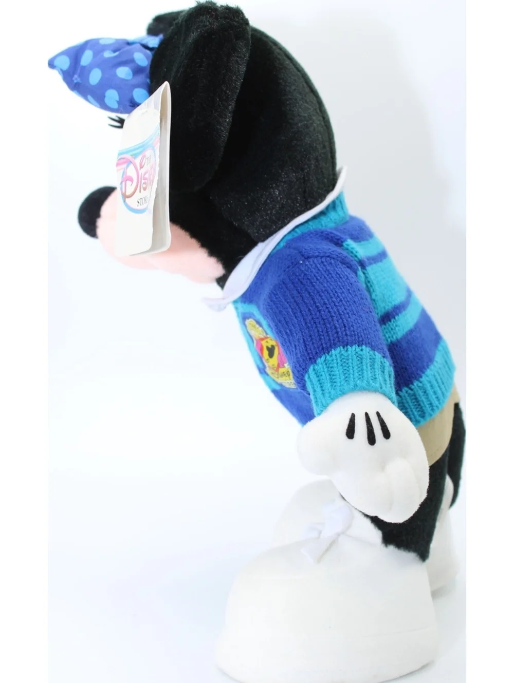 New Vintage Disney CAST MEMBER MINNIE Mouse Wearing Sweater Plush Stuffed 12